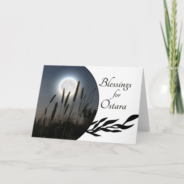 Blesser för Ostara Vår Vernal Equinox Card Kort (Framsida)