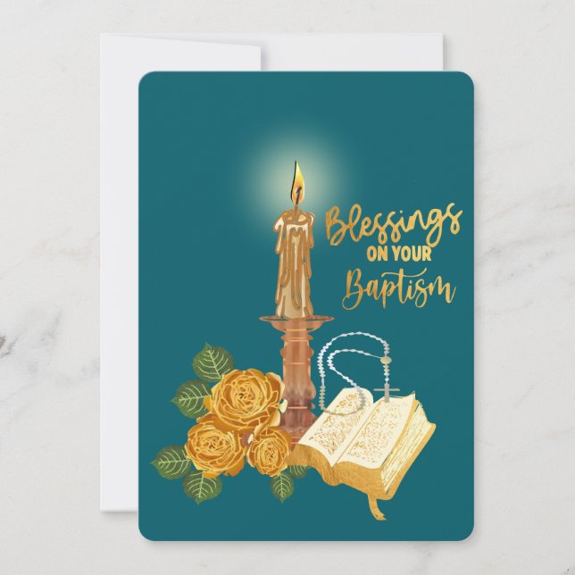Blesser på din baptism julkort (Framsida)