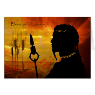 Blesser till Lughnasadh, Sol Gud Lugh och vete Hälsningskort