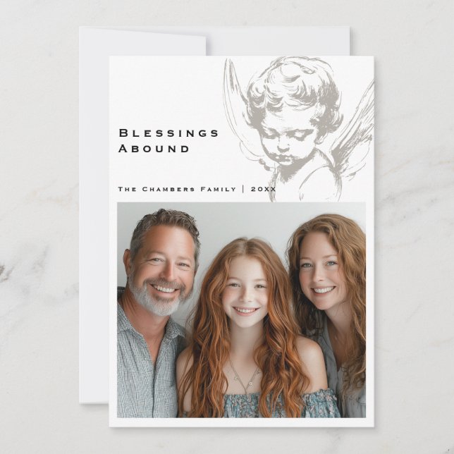 Blessign Abound Religiösa-jul Julkort (Framsida)