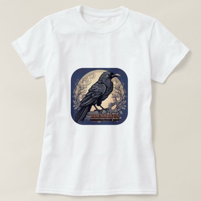 Blessing Raven T Shirt (Design framsida)