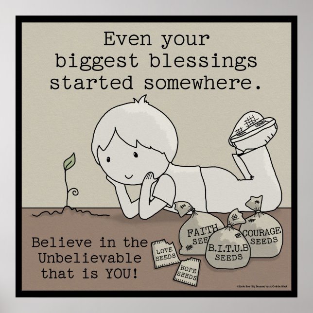 Blessingar har startat någonstans poster (Framsidan)