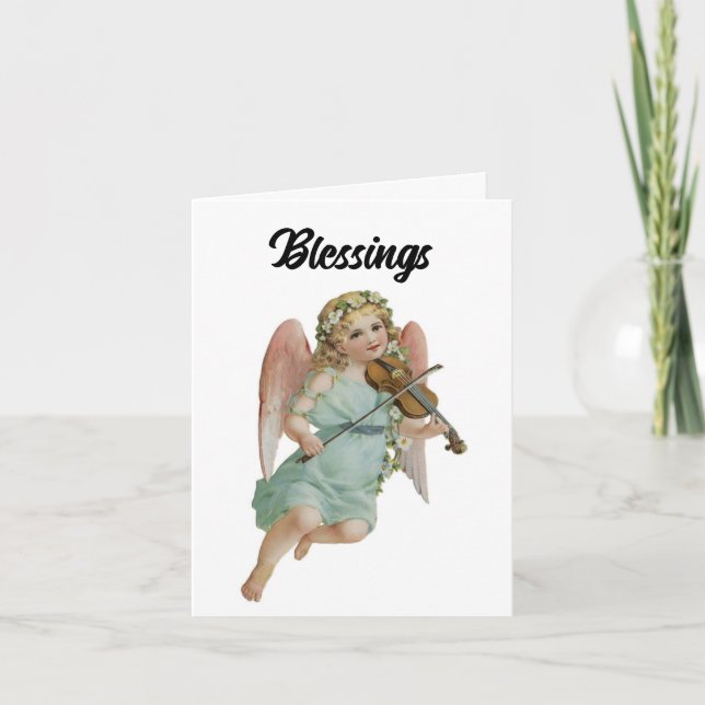 Blessings Angel Poetry Greeting Card Kort (Framsida)