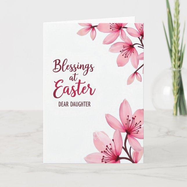 Blessings At Easter Daughter Card Kort (Framsida)