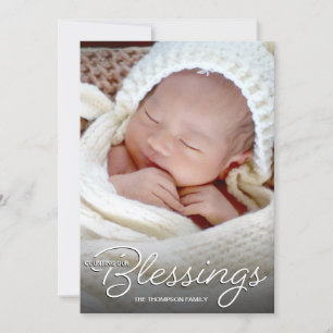 Blessings Baby Födelsekungörelse Meddelande