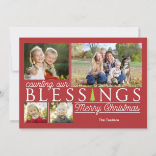 Blessings Collage jul-fotokort Julkort