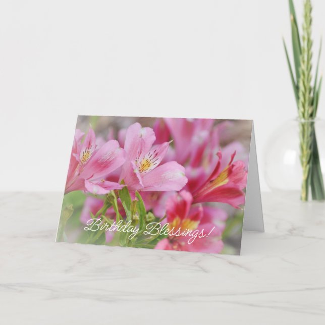 Blessionsblommor Faith Birthday Card Kort (Framsida)