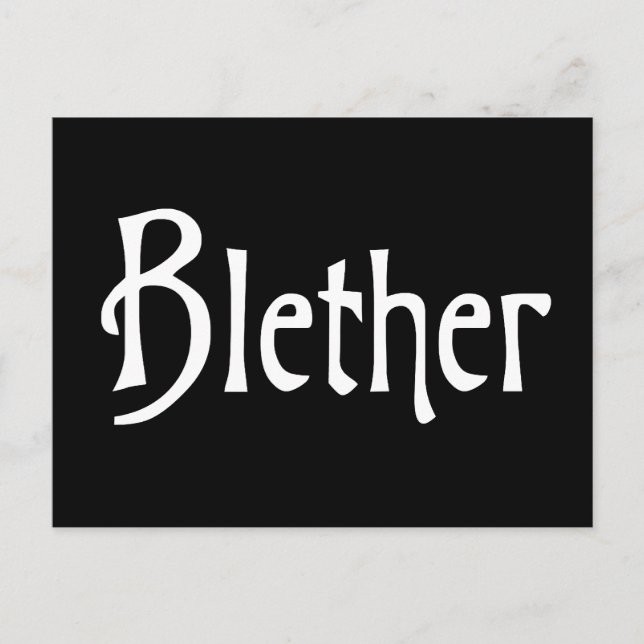 Blether lustiga Scottish slang banter scots humor Vykort (Framsida)