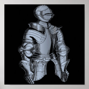 Bleu Knight-utskrift Poster