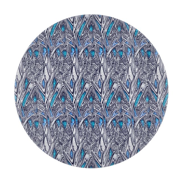 Bleu och Teal Abstract Design (Framsidan)