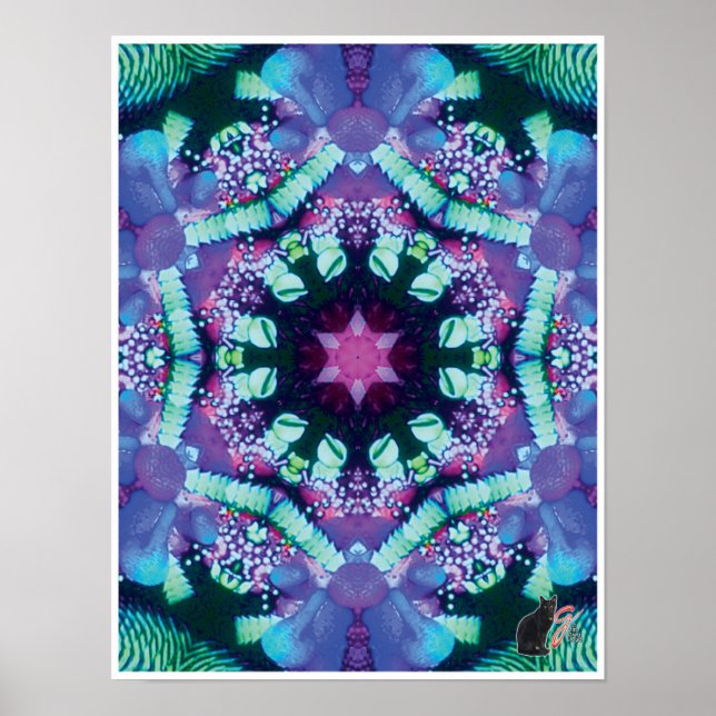 Bleus Kinetic Collage Kaleidoscope Poster (Framsidan)