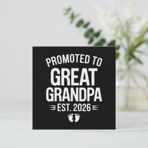 Blev befordrad till farfar Est 2026 Graviditet Beb Inbjudningar