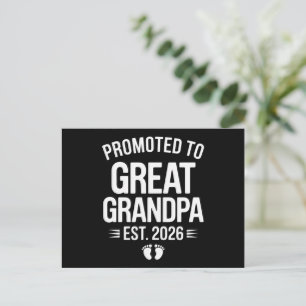 Blev befordrad till farfar Est 2026 Graviditet Beb Meddelande Vykort