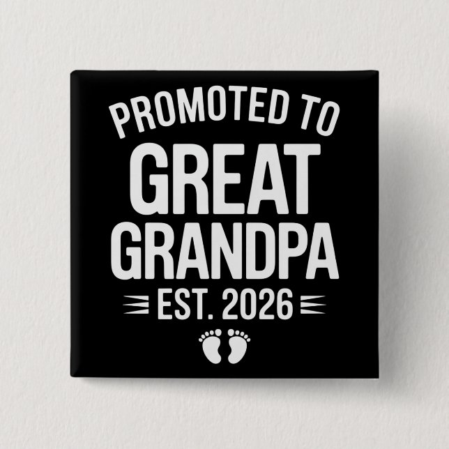 Blev Farfar Est 2026 Graviditet Baby Knapp (Framsida)
