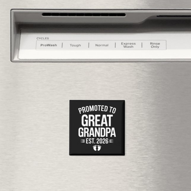 Blev Farfar Est 2026 Graviditet Baby Magnet (In Situ (Dishwasher))