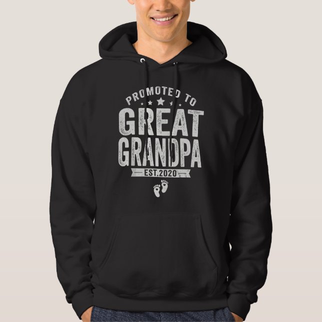 Blev farfarfar 2020 Fars dag Gi Hoodie (Framsida)