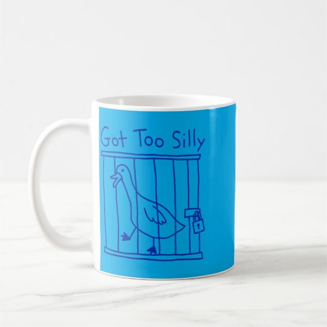 Blev För Dum Gås Meme Rolig Anka Gås Fågel Kaffemugg (Vänster)