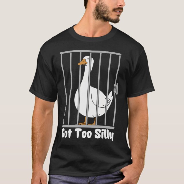 Blev för dum meme gås meme roliga memes t shirt (Framsida)