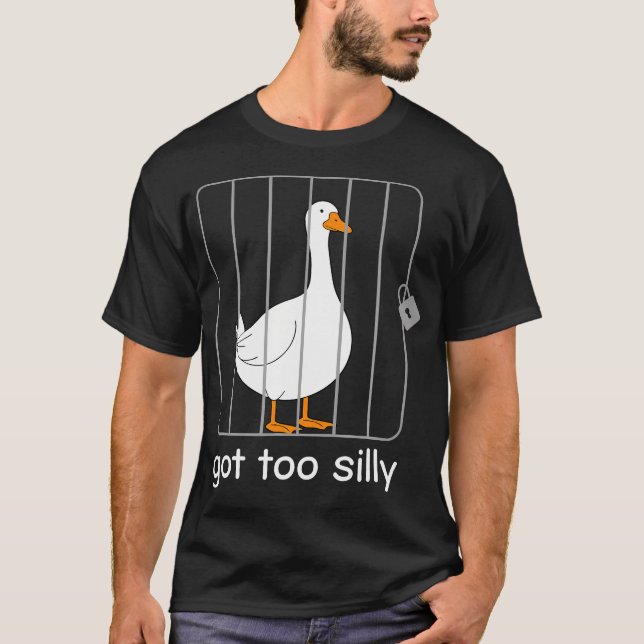 Blev För Dum Rolig Gås Gås Puns T Shirt (Framsida)