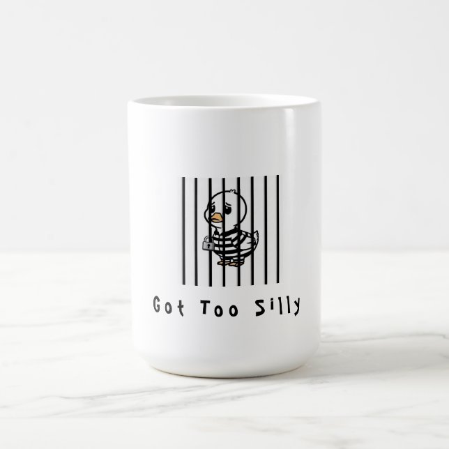 Blev för dum rolig gås kaffemugg (Center)