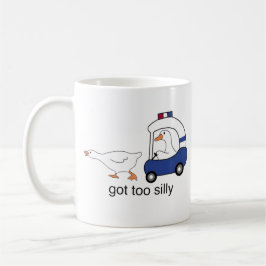 Blev För Dum Rolig Gås Polis Humor Kaffemugg