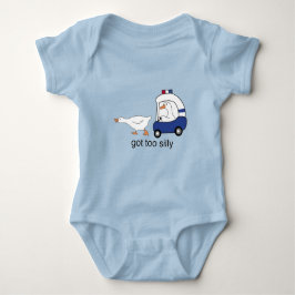 Blev För Dum Rolig Gås Polis Humor T Shirt
