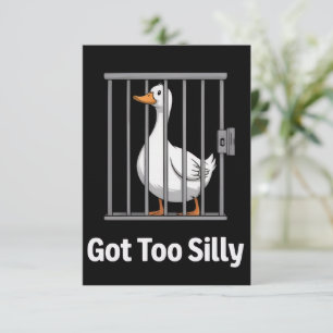Blev för dum rolig gås skämt humor djurälskare inbjudningar
