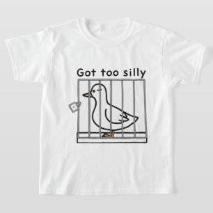 Blev för dumt Distressed anka i bur Humor T Shirt