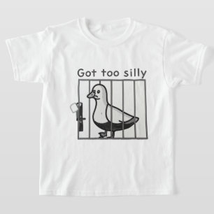 Blev för dumt Distressed anka i bur Humor T Shirt