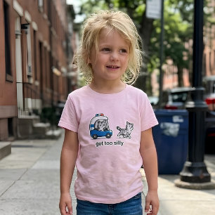 Blev För Tokig Kattunge Polis Jagar Barn Flickas T Shirt