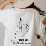 Blev framtiden för Bachelorette-partiet T Shirt<br><div class="desc">Framtida fru Ring Finger Tee - Bride to be Shirt - Fiance Shirt - Bachelorette Party Tee for the Bride - Möhippa Shirt - Bride Gift</div>