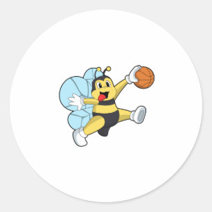 Blev som basketspelare med Basketball Runt Klistermärke