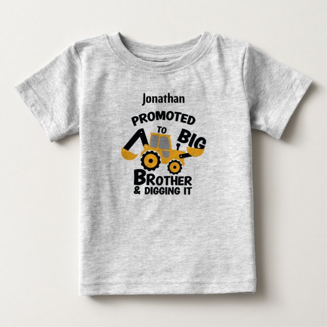 Blev till BIG Brother och Grävt den. Redigerbar T Shirt (Framsida)