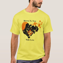 Blev till dig med Kärlek Heart Ram Photo Gult T Shirt