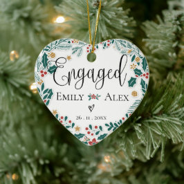 Blev vår första jul - Red Berries jul Julgransprydnad Keramik