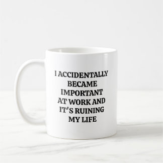 Blev Viktig På Jobbet Rolig Kollega Befordran Kaffemugg