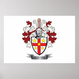 Blevins Family Crest Jackar om Arm Poster