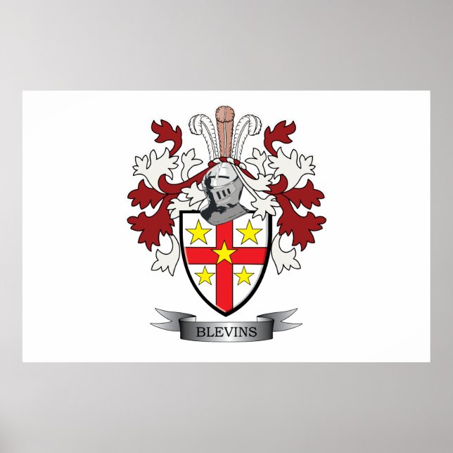 Blevins Family Crest Jackar om Arm Poster (Framsidan)