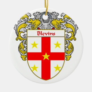 Blevins vapensköld-/familjvapensköld julgransprydnad keramik