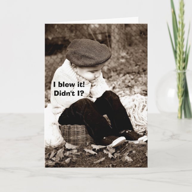BLEW IT - SORRYKORT TACK KORT (Framsida)