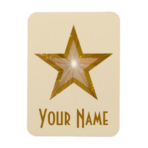 Blexig magnetkräm av typen "Guld" Star "Namn" Magnet