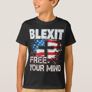 Blexit Free Your Mind American Flagga and Kor T Shirt