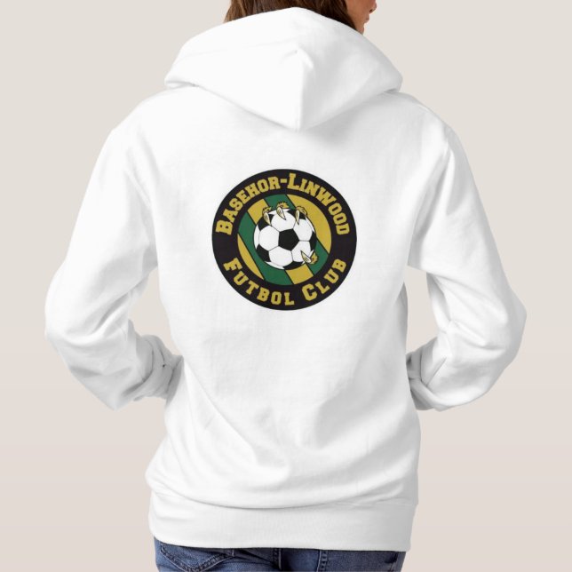 BLFC Women's Hoodie - White T Shirt (Baksida)