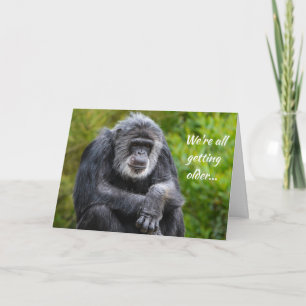 Bli äldre Djur Grinig Gorilla Födelsedag Kort
