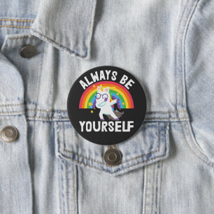 Bli alltid själv lgbtq-pridets regnbågsenmajs knapp