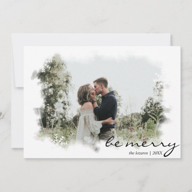 Bli bara ett årligt julkort för snöflingor (Framsida)