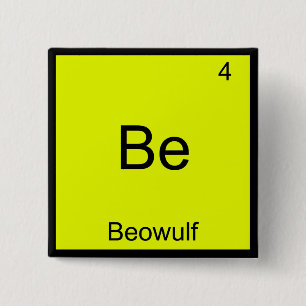 Bli - Beowulf Funny Chemistry Inslag-symbol Knapp