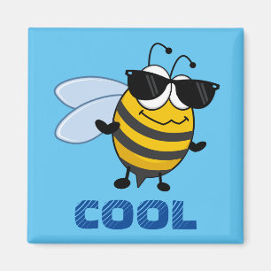 Bli cool Rolig trendig anpassad Bie Magnet
