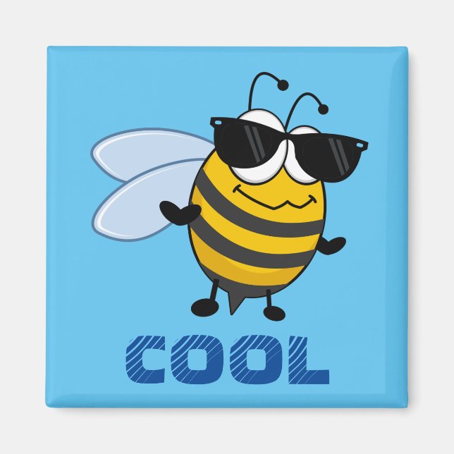Bli cool | Rolig trendig anpassad Bie Magnet (Framsidan)