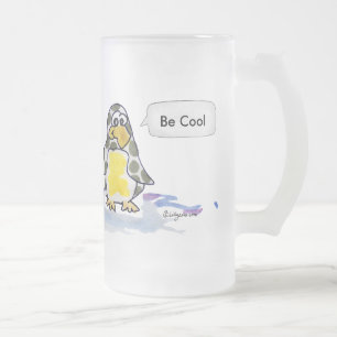 Bli Coola Tecknad Penguiner Frostat glas Mugg